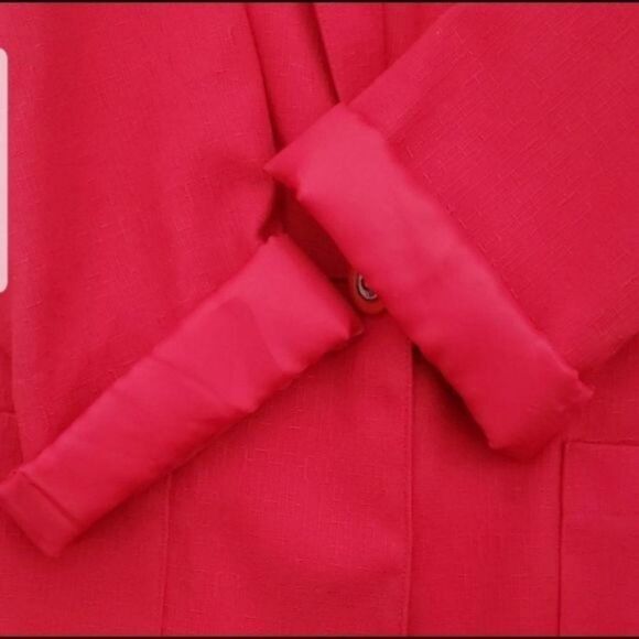 Vintage 80s 90s Red Oversized Boyfriend Blazer - Picture 8 of 10